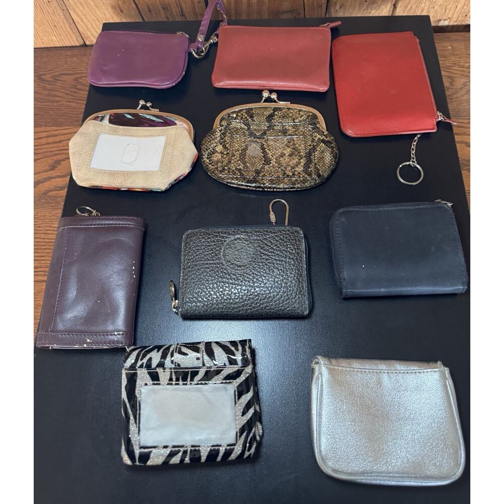 Coin Purses & Card Holders Mixed Styles Lot of 10 - Picture 7 of 14
